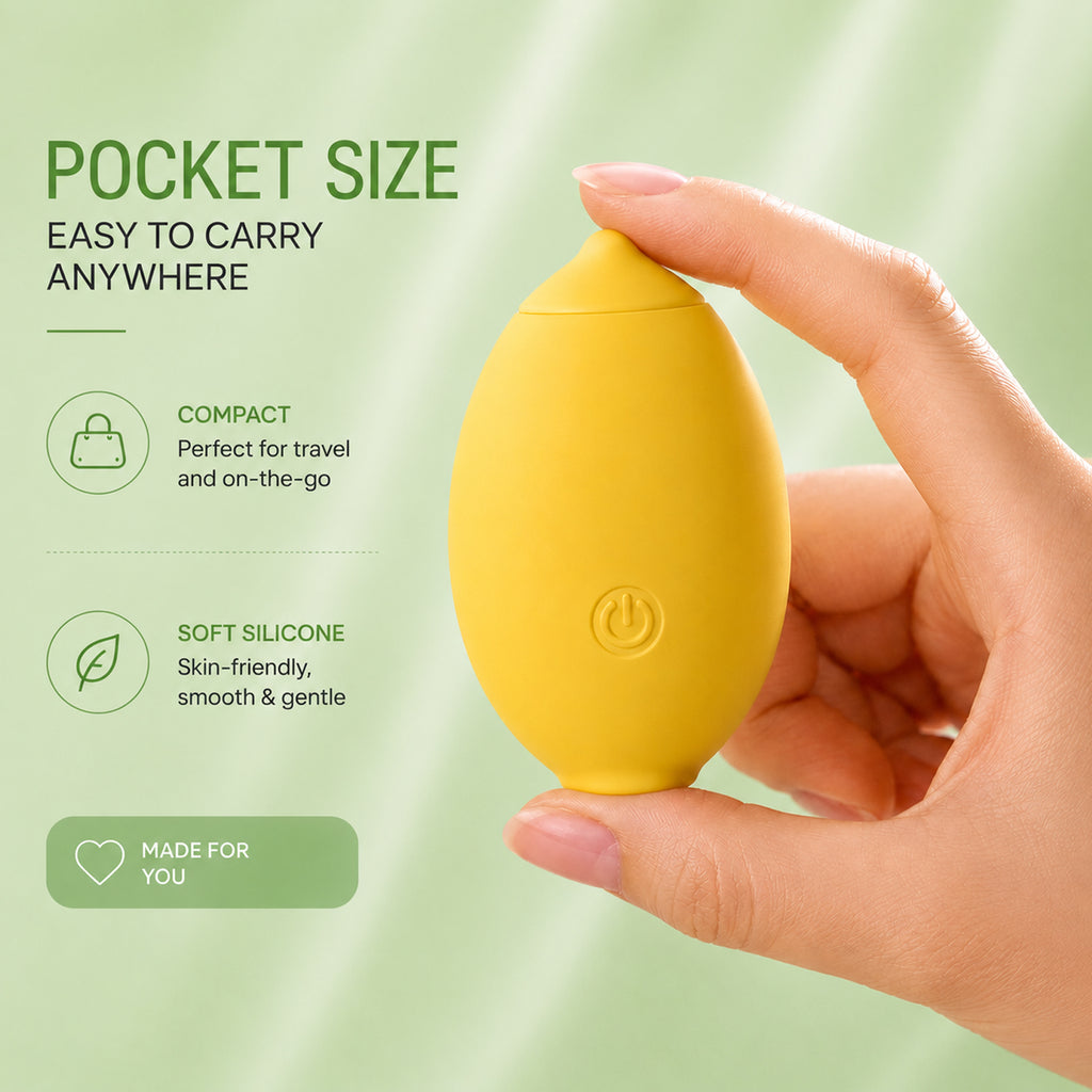 Small Lemon Virator Portable Waterproof Handheld Massager, 12 Modes Rechargeable Massagers for Relaxation Tool