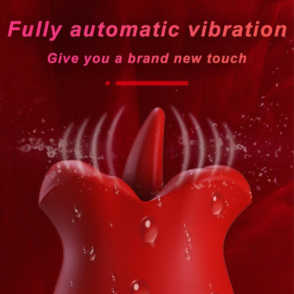 Vibrator Rose Adult Sex Toys for Women -  10 Tongue Licking Sucking Adult Toys Vibrators Female Couples Sex Toys